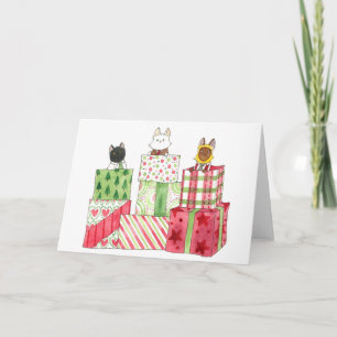 Pilar över julklappar helgkort