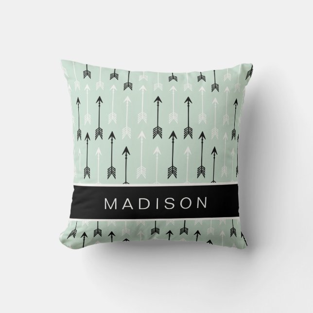 Pilar tillfogar din kända Mintsvartvit Kudde (Framsida)