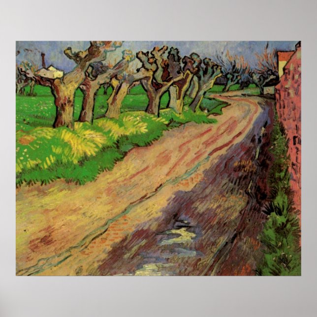 Pilar vid flod by Vincent van Gogh Poster (Framsidan)