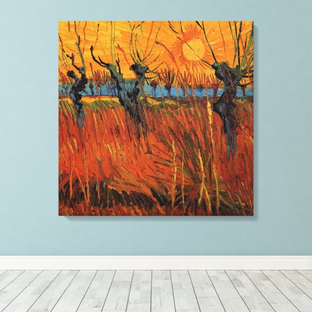Pilar vid solnedgång av Vincent van Gogh Canvastryck (Insitu (trägolv))