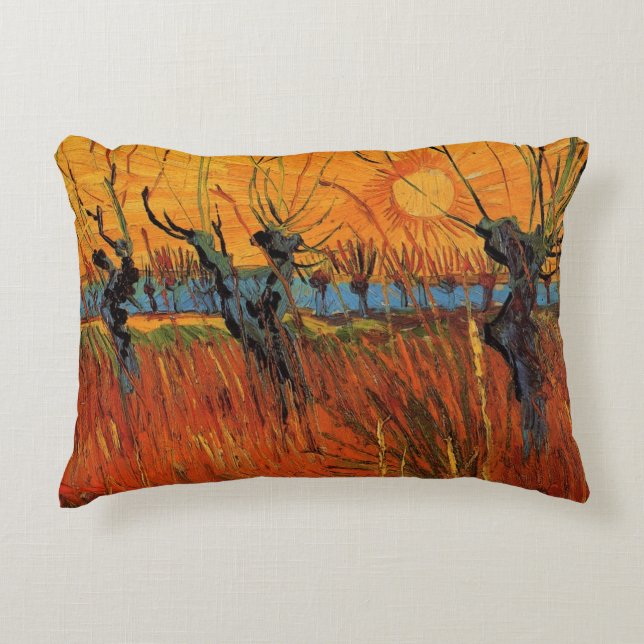 Pilar vid solnedgång av Vincent van Gogh Prydnadskudde (Framsidan)