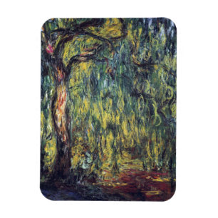 Pilar vid vattnet av Claude Monet, Vintage Fine Ar Magnet