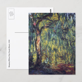Pilar vid vattnet av Claude Monet, Vintage Fine Ar Vykort