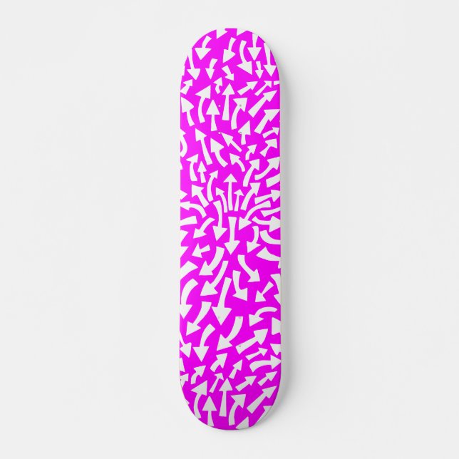 Pilar - Vit på Magentan Skateboard Bräda 19,5 Cm (Framsida)