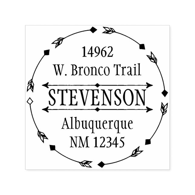 Pilarnas cirkel, Anpassningsbarna Returadress Frim Självfärgande Stämpel (Design)