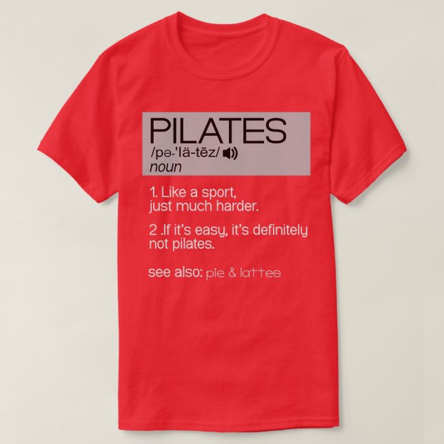 Pilatdefinition T Shirt (Design framsida)