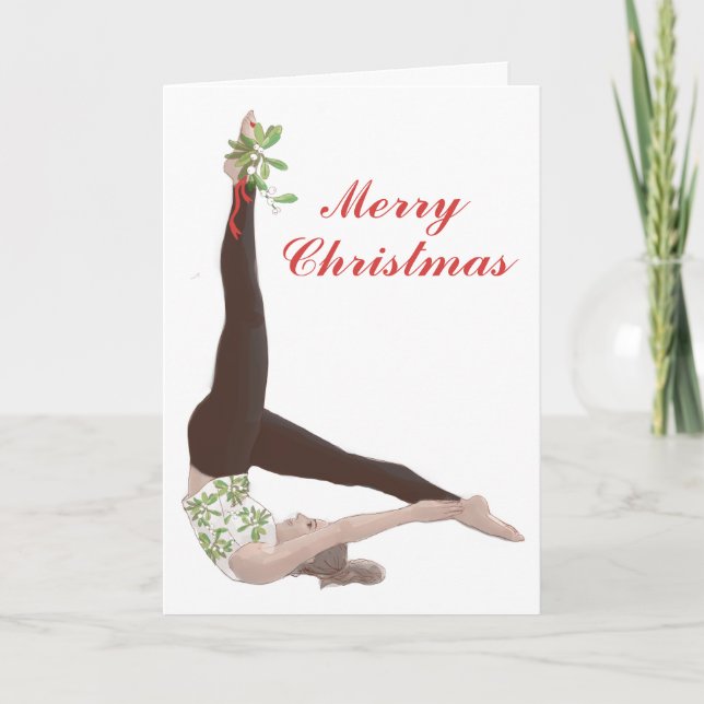 Pilater för Mistletoe-julkort Helgkort (Framsida)