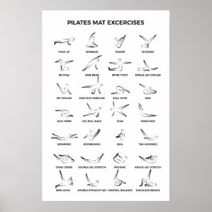 Pilater Mat Exercises Poster