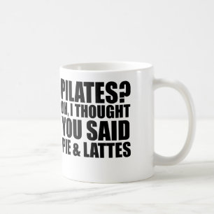 pilater paj och lattar kaffemugg