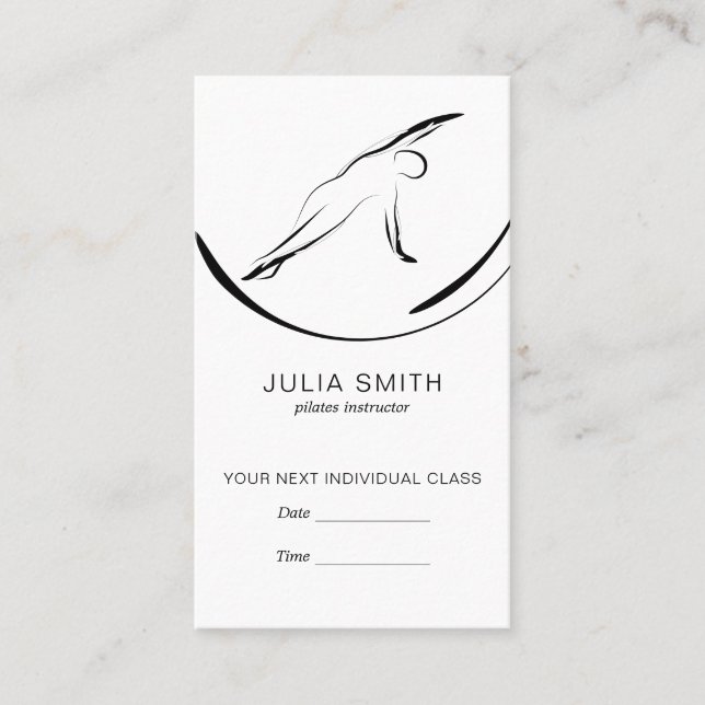 Pilater Sidböjsida Tidsbeställning Kort (Framsida)