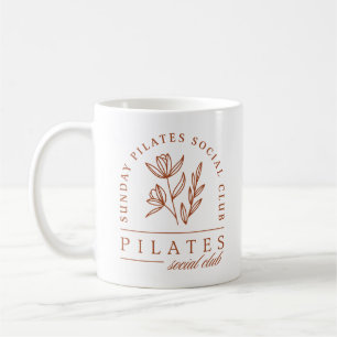 Pilaterna älskare klubb söndag blommigt boho este kaffemugg