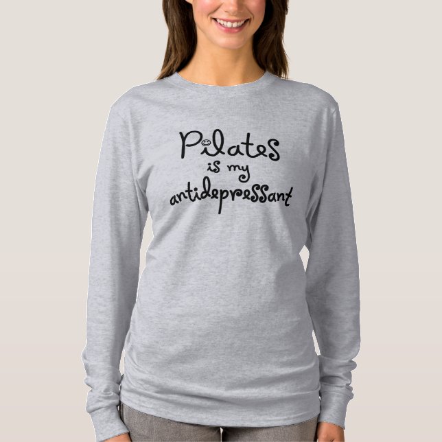 Pilaterna är mitt antidepressiva - Långärmad Te Tee Shirt (Framsida)
