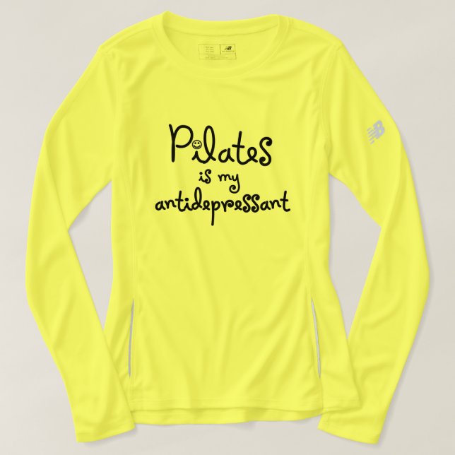 Pilaterna är mitt antidepressiva - Långärmad Te Tröja (Design framsida)