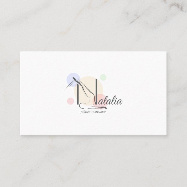 Pilaterna Brev N Pose | Monogram Brev N Pilatus Visitkort (Framsida)