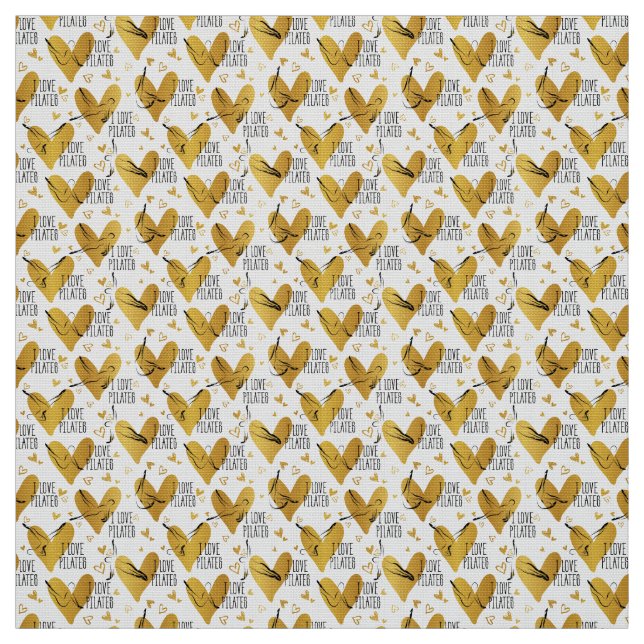 Pilaterna har sjölösa Mönster i guld färg Tyg (Provkarta)