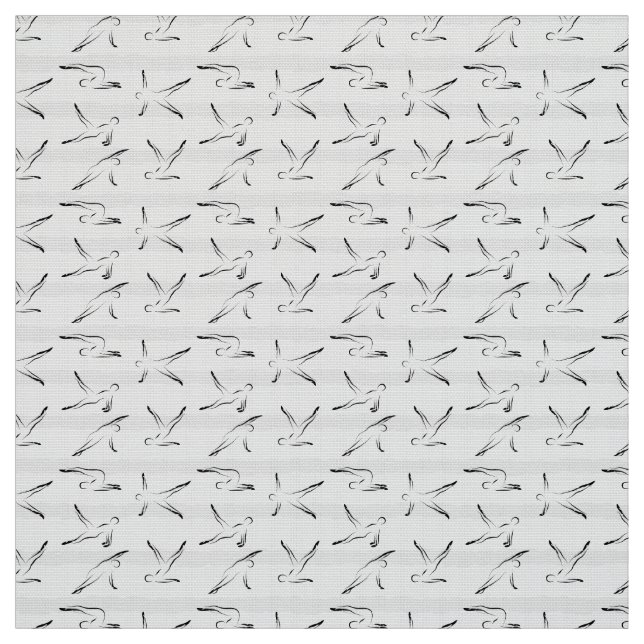 Pilaterna har sjölöst Mönster i svart färg Tyg (Provkarta)