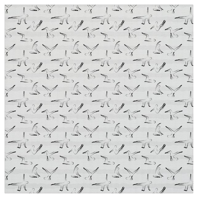 Pilaterna har sjölöst Mönster i svart färg Tyg (Provkarta)