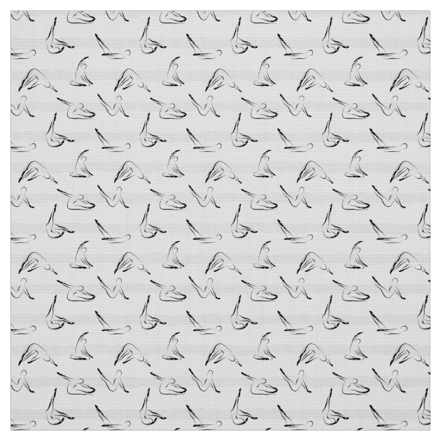 Pilaterna har sjölöst Mönster i svart färg Tyg (Provkarta)