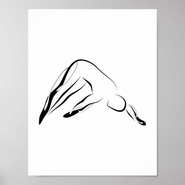 Pilaterna Pose Abstrakt Pilates Pose Poster (Framsidan)