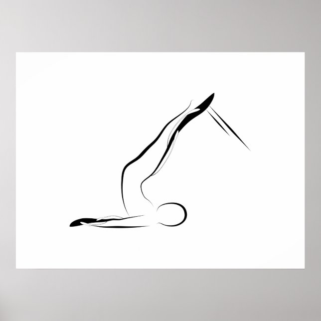 Pilaterna Pose Kort Spine on Reformer Poster (Framsidan)