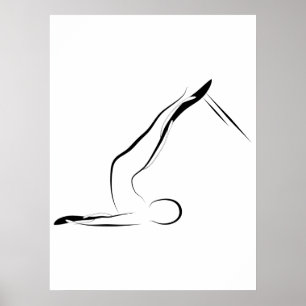 Pilaterna Pose Kort Spine on Reformer Poster