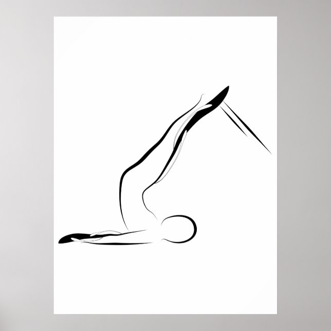 Pilaterna Pose Kort Spine on Reformer Poster (Framsidan)