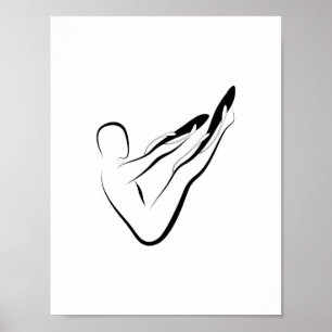 Pilaterna Pose Rocker Pilates Pose Poster