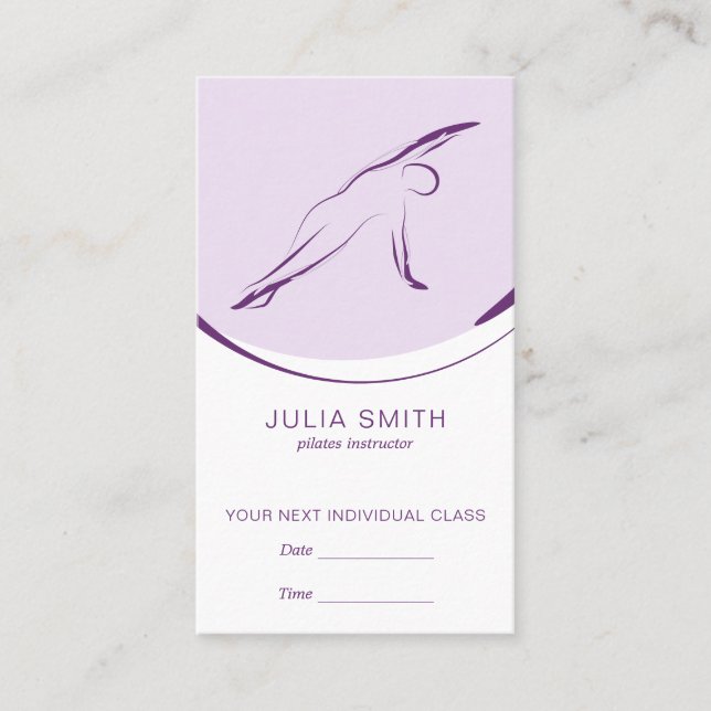 Pilaters sidobend-attityd | FÄRG Tidsbeställning Kort (Framsida)