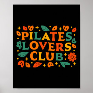 Pilates älskare klubb Retro dekorativa klotter Pil Poster