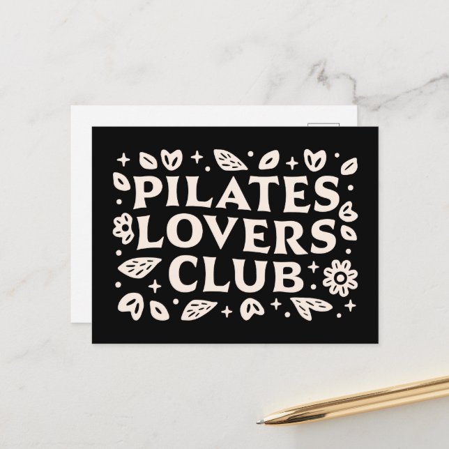 Pilates älskare vykort (Fram/Back In Situ)