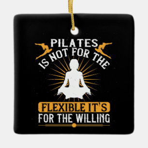 Pilates är inte för de flexibla julgransprydnad keramik