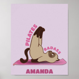 Pilates Badass Workout Kattunge Poster