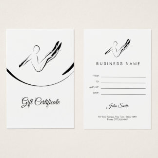 Pilates Boomerang pose Visitkort