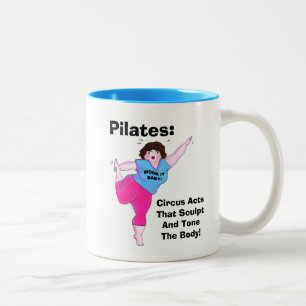 "PILATES-Circus Acts" Två-Tonad Mugg