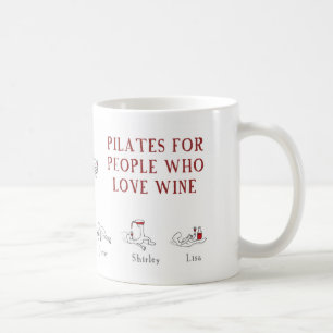 Pilates för folk som älskar vin "Harolds planet Kaffemugg