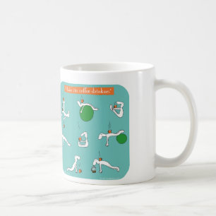 pilates för kaffeälskare kaffemugg