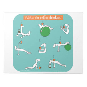 pilates för kaffesupare anteckningsblock