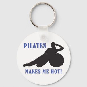Pilates gör mig hoade nyckelring