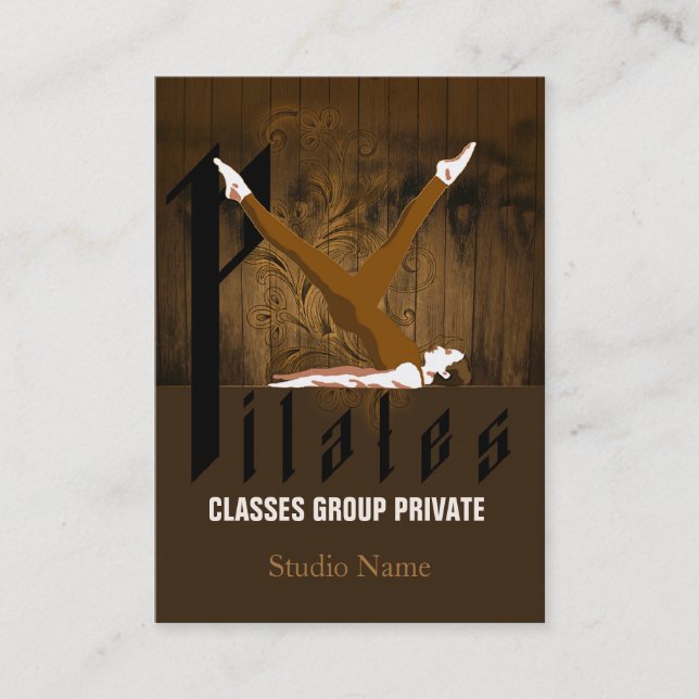 Pilates II - Affär schemakort Tidsbeställning Kort (Framsida)