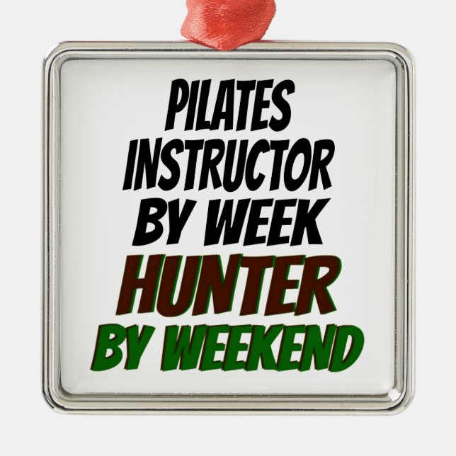 Pilates Instruktör Hunter Julgransprydnad Metall (Framsidan)