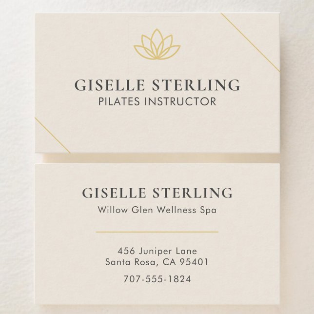 Pilates-instruktör Lotus Visitkort (Skapare uppladdad)