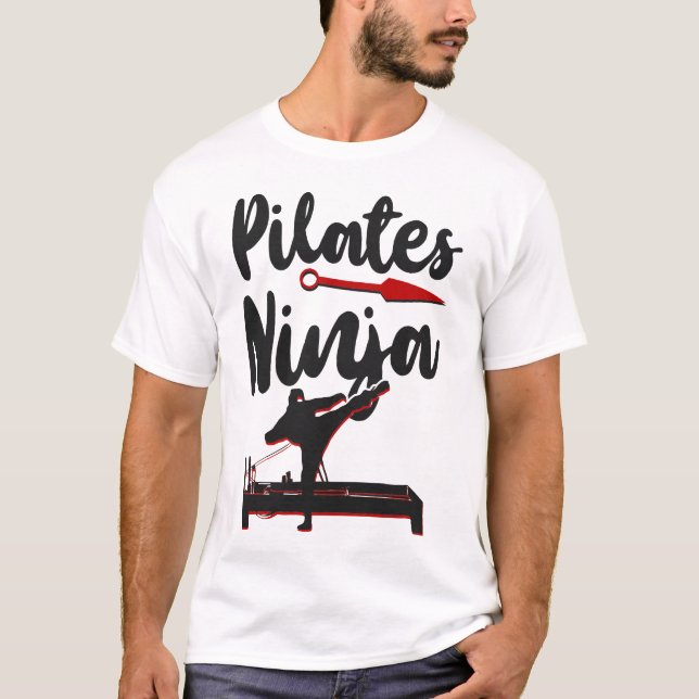 Pilates Instruktör Pilates Ninja Ninja T Shirt (Framsida)