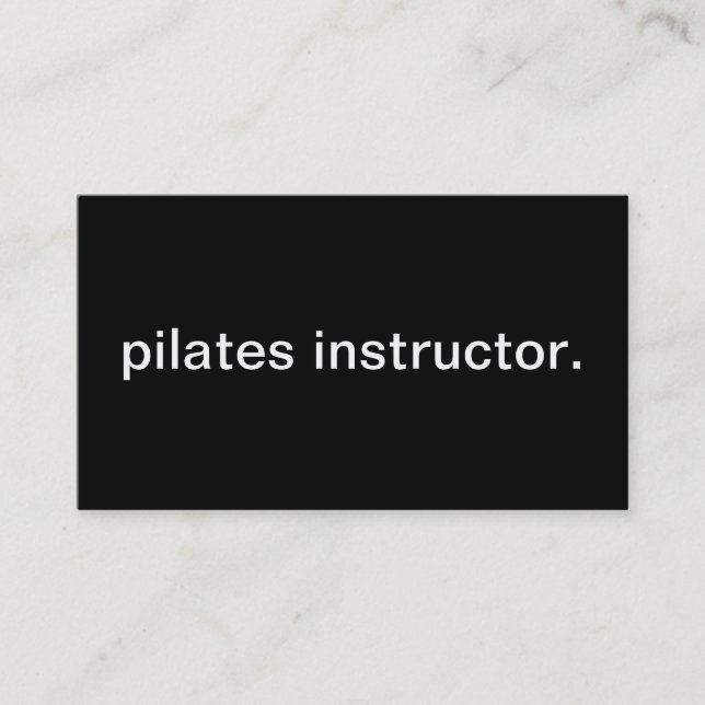 Pilates instruktör visitkort (Framsida)