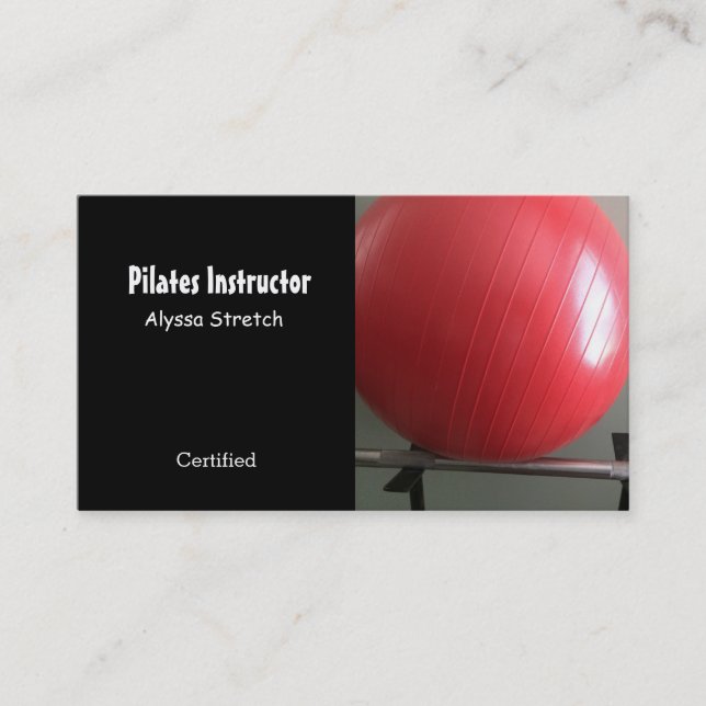 Pilates-instruktör Visitkort (Framsida)