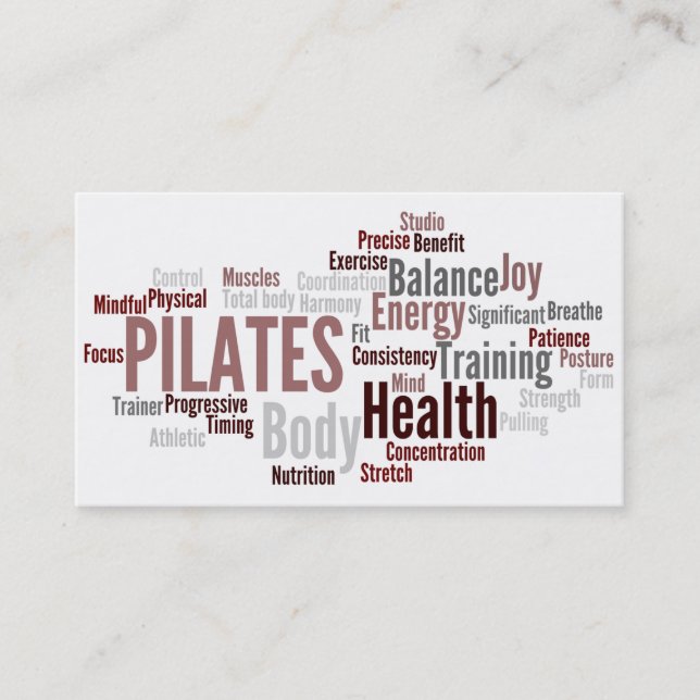 PILATES-instruktörvisitkort Visitkort (Framsida)