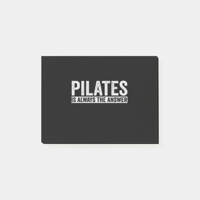 Pilates Is Always The Answer Funny Gift Post-it Block (Framsida)