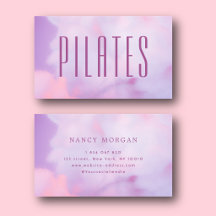 Pilates Lila Holografiskt Visitenkort