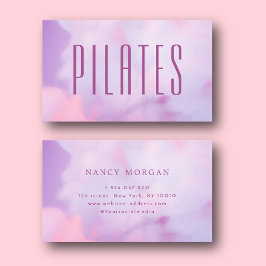 Pilates Lila Holografiskt Visitenkort Visitkort