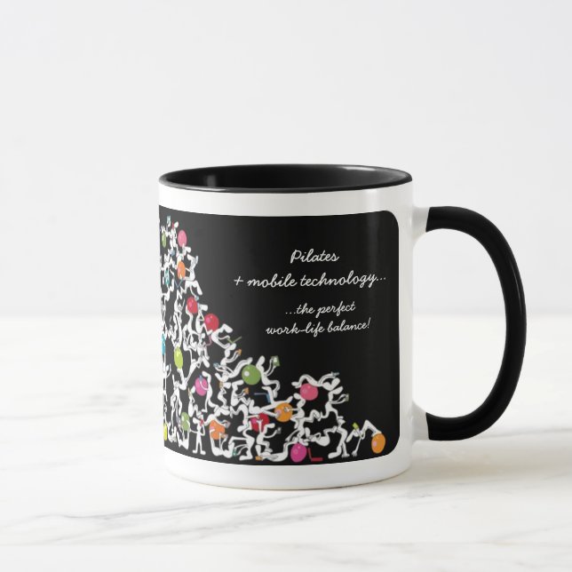 Pilates med den mobila teknologimuggen, svart mugg (Höger)