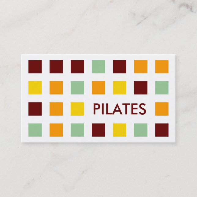 PILATES (modet kvadrerar), Visitkort (Framsida)